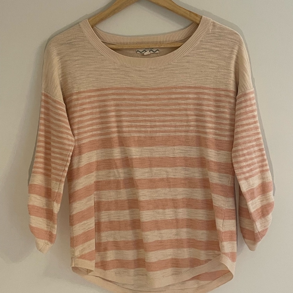 2 for $20. Pink rose sweater, sz medium, 3/4 length sleeves